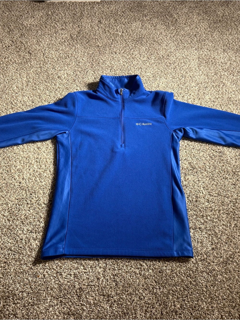 Columbia Blue Half-Zip Fleece Pullover